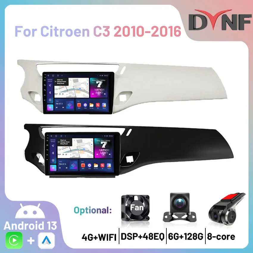 Autoradio Android 13 Carplay Lettore Stereo Multimediale Navigazione Gps Autoradio Per Citroen C3 Ds3 2010 2011 2012 2013 2014-2016
