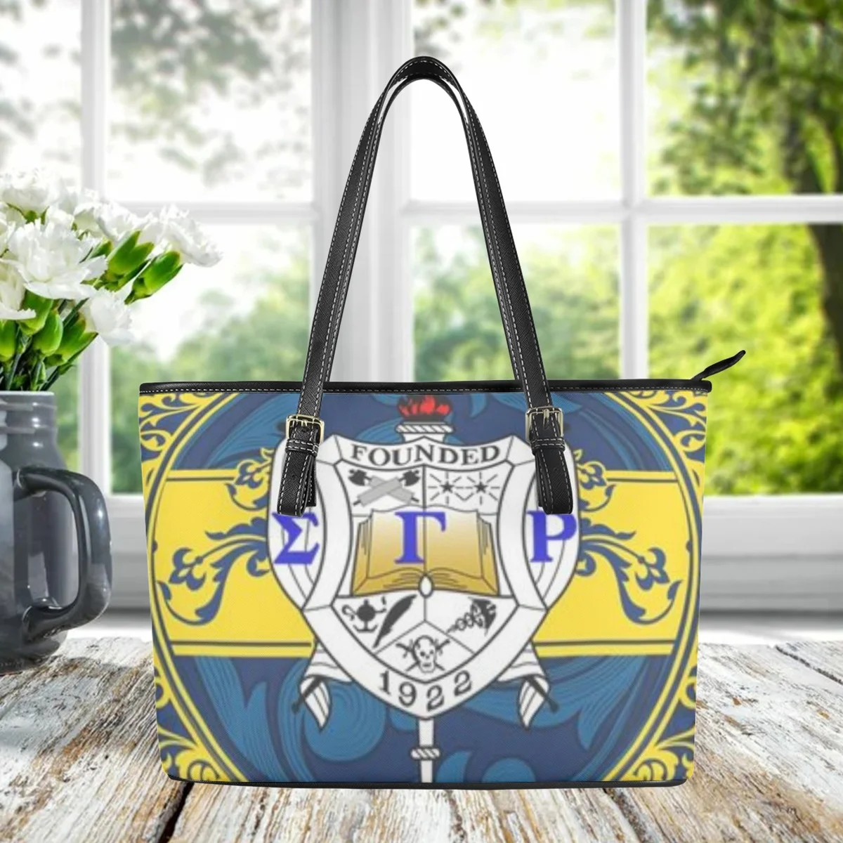 Sigma Gamma Rho Pu Leather Vintage Women Borsa A Tracolla Fashion Commuter Cross Body Bags Borse Top Handle Small Totes Female