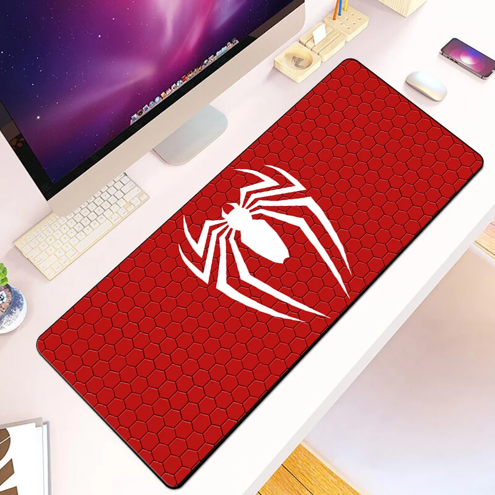 Marvel Spider-Man Spiderman Mousepad Hd Stampa Computer Gamers Blocco Bordo Antiscivolo Mouse Pad Xxl90X40Cm Tastiera Pc Desk Pad