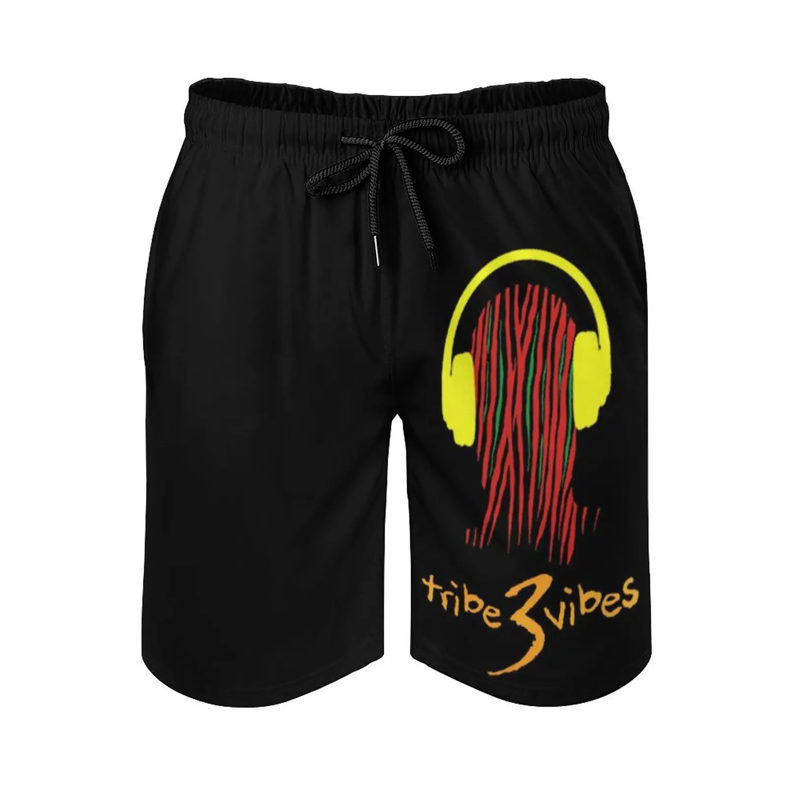 Tribe 3 Vibes Pillow Men'S Swim Trunks Quick Dry Volley Beach Shorts With Pockets For Men'S Tribe Called Quest Q Tip Ali Phife