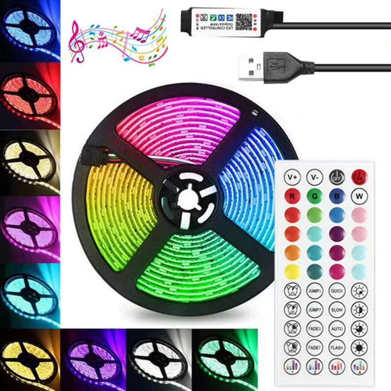 Usb Led Strip Lights Bluetooth Phone Control 5V Lamp For Tv Backlight 5050 Led Ice Lights Mode For Room Decor Светодиодная Лента