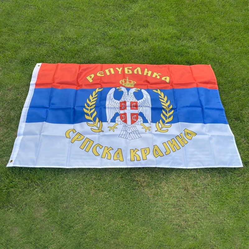Aerlxemrbrae 90X150Cm Bandiera Dello Stato Della Serbia Russa 3 X5Ft Bandiera Personalizzata Serbia Bandiere E Striscioni Appesi