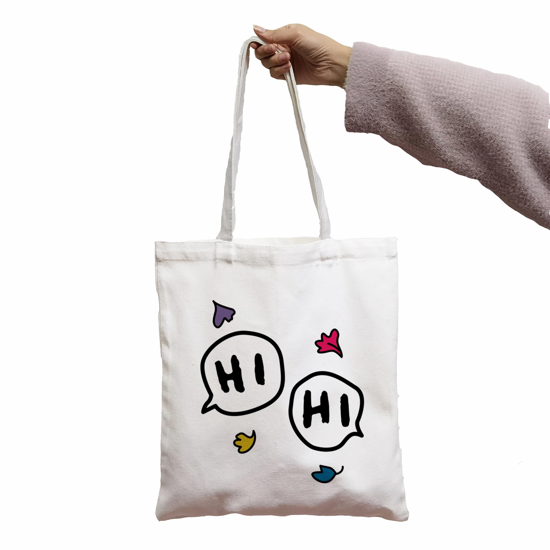 Borsa Heartstopper Foglie Divertente Stampa Cool Shopper Bag Shopper Bianco Donna Moda Shopper Borse A Tracolla Tote Bag, Drop Ship