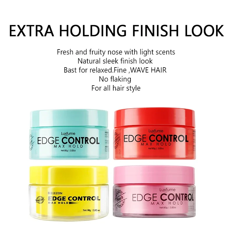 Gel Per Capelli 80G Gel Di Pizzo Gel Per Il Controllo Dei Bordi Gel Per Capelli Gel Per Intrecciare I Capelli Gel Per Il Controllo Dei Bordi A Tenuta 