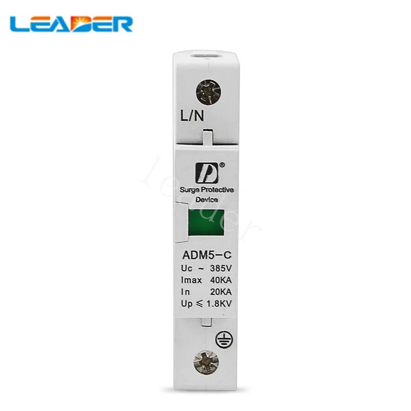 2 Pz/Lotto 1P 40Ka 110V 220V 380V Ac Din Rail Spd Dispositivo Di Protezione Contro Le Sovratensioni Anti-Fulmine