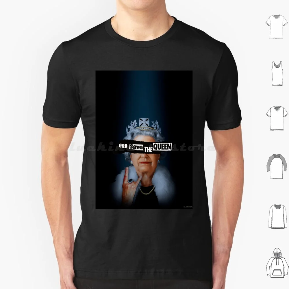God Save The Queen (Elizabeth Ii Fanart Mkii ) T Shirt Uomo Donna Bambini 6Xl Elizabeth Second Elizabeth Ii Regno Unito Windsor
