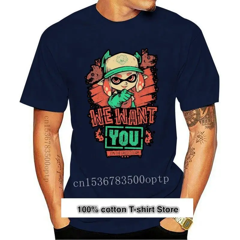 Camiseta De Splatoon 2 Para Hombre Y Mujer, Ropa Casual Juvenil, Negra, Azul Marino, Nueva