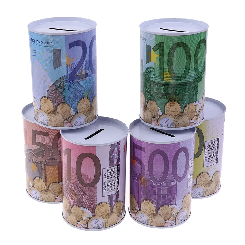 Euro Dollar Spaarpot Veilig Bomber Spaarpot Banken Voor Munten Storting Opbergdozzina Woondecoratie 10 20 50 100 10 Dollar