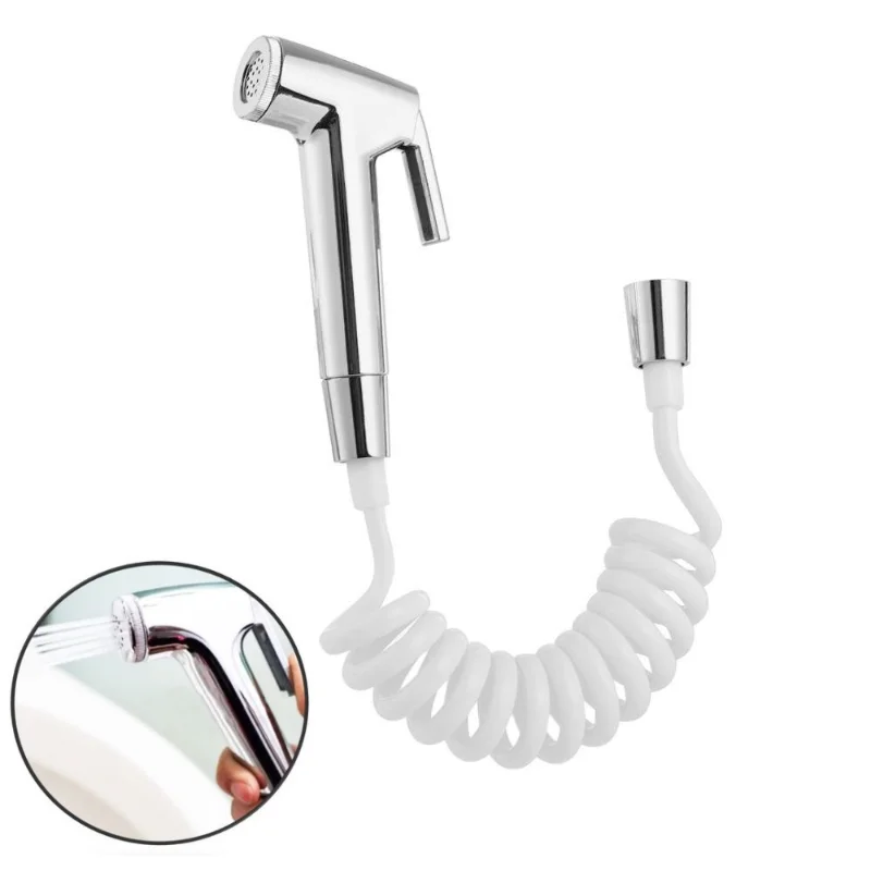 Bagno Portatile Wc Bidet Soffione Doccia Ugello Con 1.5M Telefono Doccia Tubo Portatile Pannolino Bidet Wc Shattaf Spruzzatore