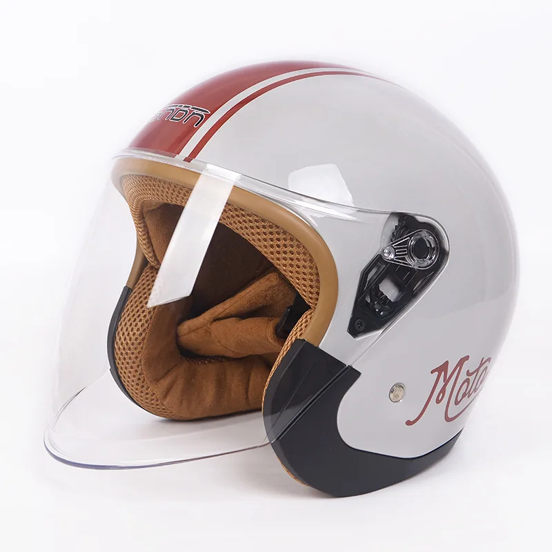 Uomo Moto Mezzo Caschi Scooter Moto Casco Casco Vespa Villaggio Equitazione Capacete De Moto Caschi Motocross