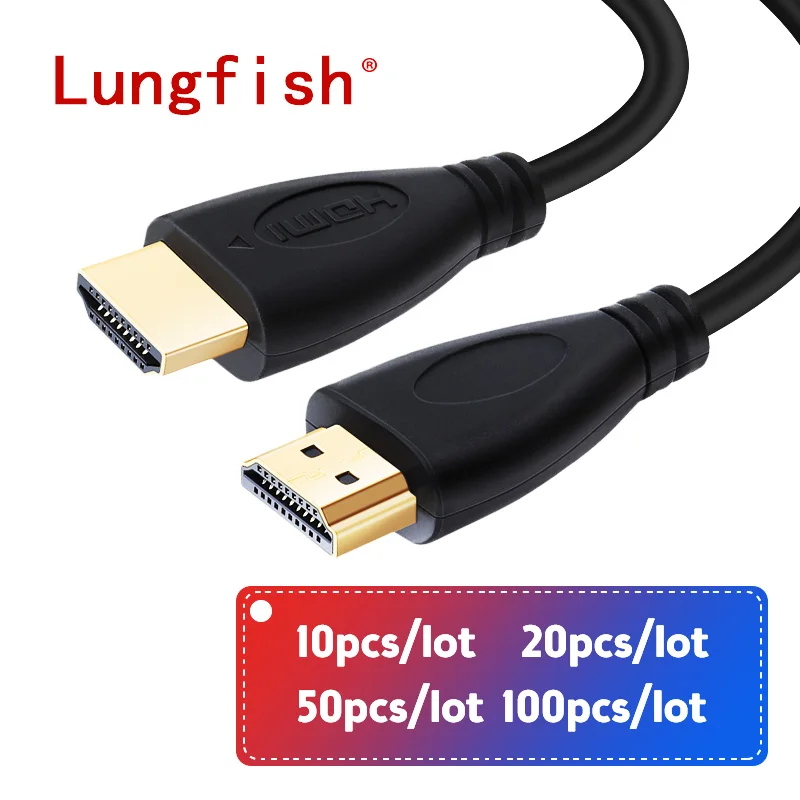 Commercio All'Ingrosso Hdmi-Compatibile 10 Pz/Lotto 20 Pz/Lotto 50 Pz/Lotto 100 Pz/Lotto 0.3M -15M 1.4 1080P 3D Placcato Oro Del Cavo Per La Tv Hd Xbo