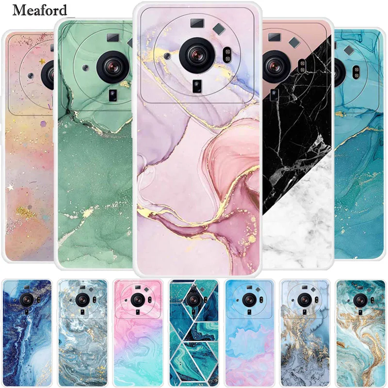 Per Xiaomi 12 S Ultra Case Marble Silicone Tpu Custodia Morbida Per Telefono Posteriore Per Xiaomi 12 Ultra 12 S Ultra Funda Antiurto Coque