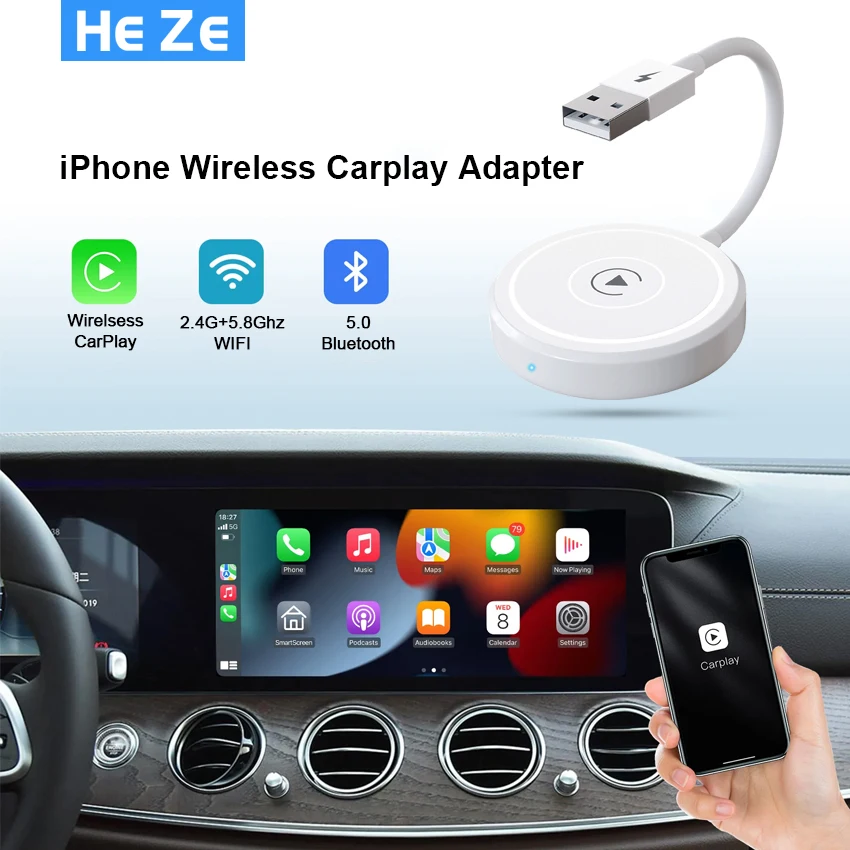 Iphone Wireless Carplay Adapter/Dongle Iphone Wired To Wireless Carplay Converter Per Oem Factory Wired Carplay Car