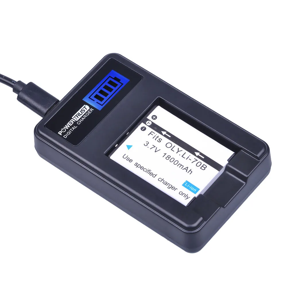 1Pcs Li-70B Li-70B Li 70B Batterie E Usb Lcd Caricabatteria Per Olympus Vg110 Vg120 Vg-160 X-940 D-715 Fe-4020 Fe-4040 Vg-140 Vr-130
