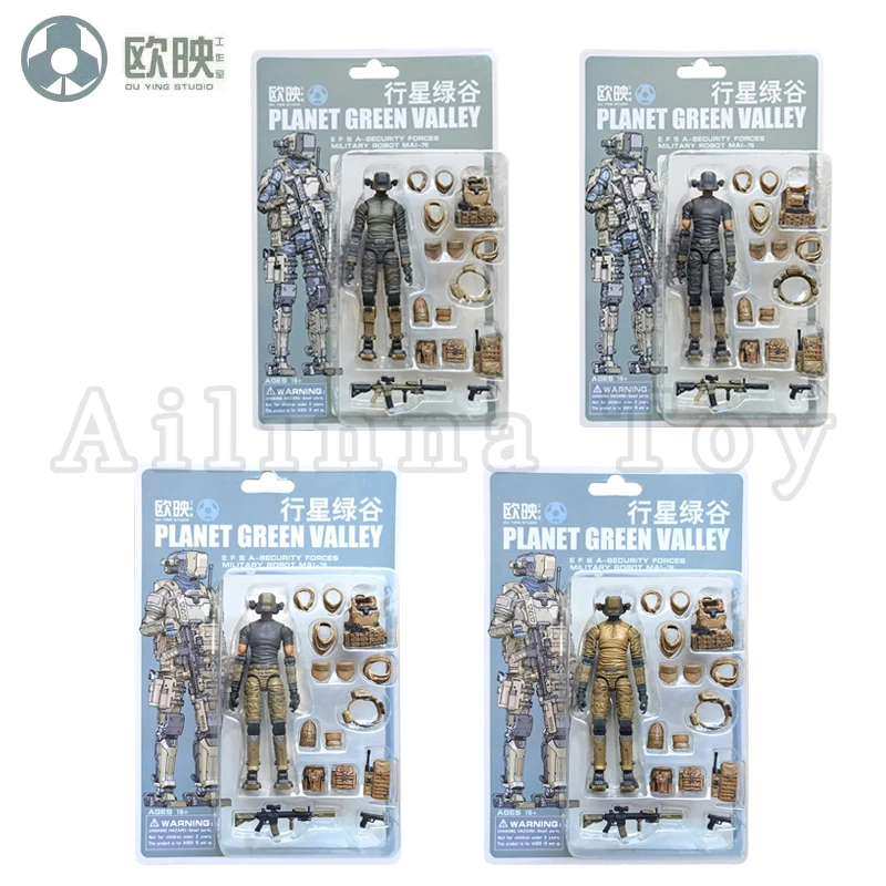 Ou Ying Studio 1/18 Planet Green Valley Pgv Action Figure Da 3.75 Pollici Aesa Forze Di Sicurezza E Figura Femminile Anime Spedizione Gratuita