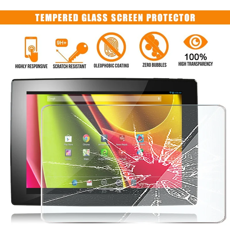 Per Archos 101 Cobalto 10.1 "Pellicola Proteggi Schermo In Vetro Temperato Per Tablet 9H Premium Antigraffio