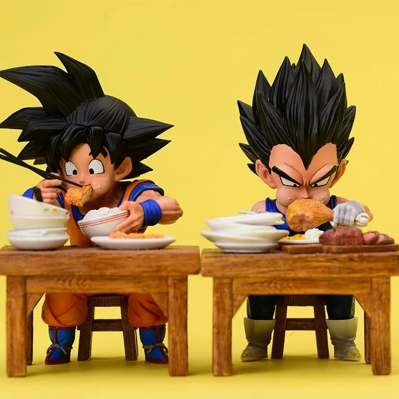 8Cm Dragon Ball Son Goku Vegeta Iv Action Figures Anime Manga Dragon Ball Z Statue Ornaments Collection Desktop Display Regalo Toy