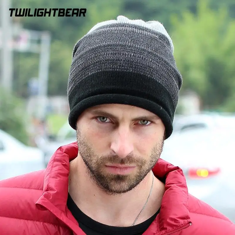 Moda Inverno Uomo Cappello In Pile Uomo Sci Berretti Berretto Cappelli In Pile Caldo Berretto Lavorato A Maglia Gorros Invierno Cappelli H0G4