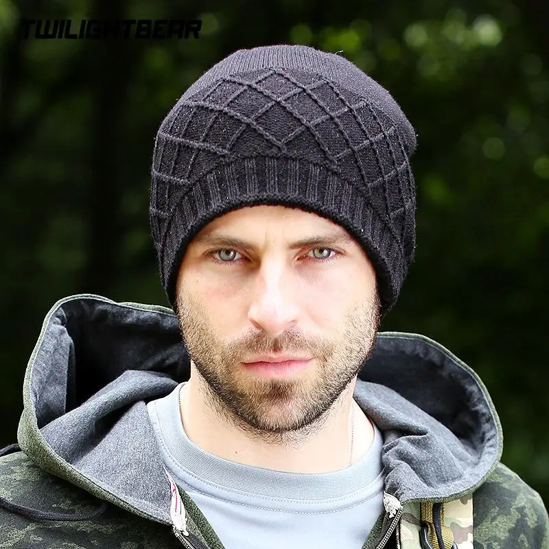 Cappelli Invernali Da Uomo In Lana Berretti Da Sci Da Uomo Berretti In Lana Cappelli In Pile Warm Beanie Bonnet Gorros Invierno Cappelli H0G2
