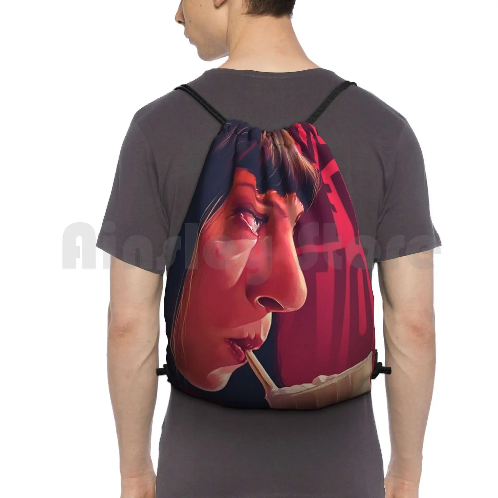 Mia Wallace Pulp Fiction Zaino Borsa Con Coulisse Equitazione Arrampicata Borsa Da Palestra Pulp Fiction Pulp Fiction Uma Thurman Pulp Fiction