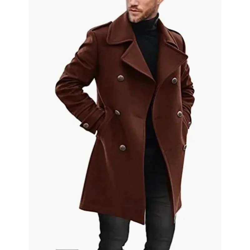 Cappotto Caldo Con Colletto A Risvolto Giubbotti Uomo Winterjacke Giacca A Vento Trench Invernale Per Uomo Giacche Di Lana