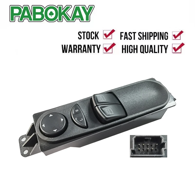 6395450913 Interruttore Alzacristallo Elettrico Anteriore Per Mercedes W639 Vito 03-15 A A 639 545 09 13