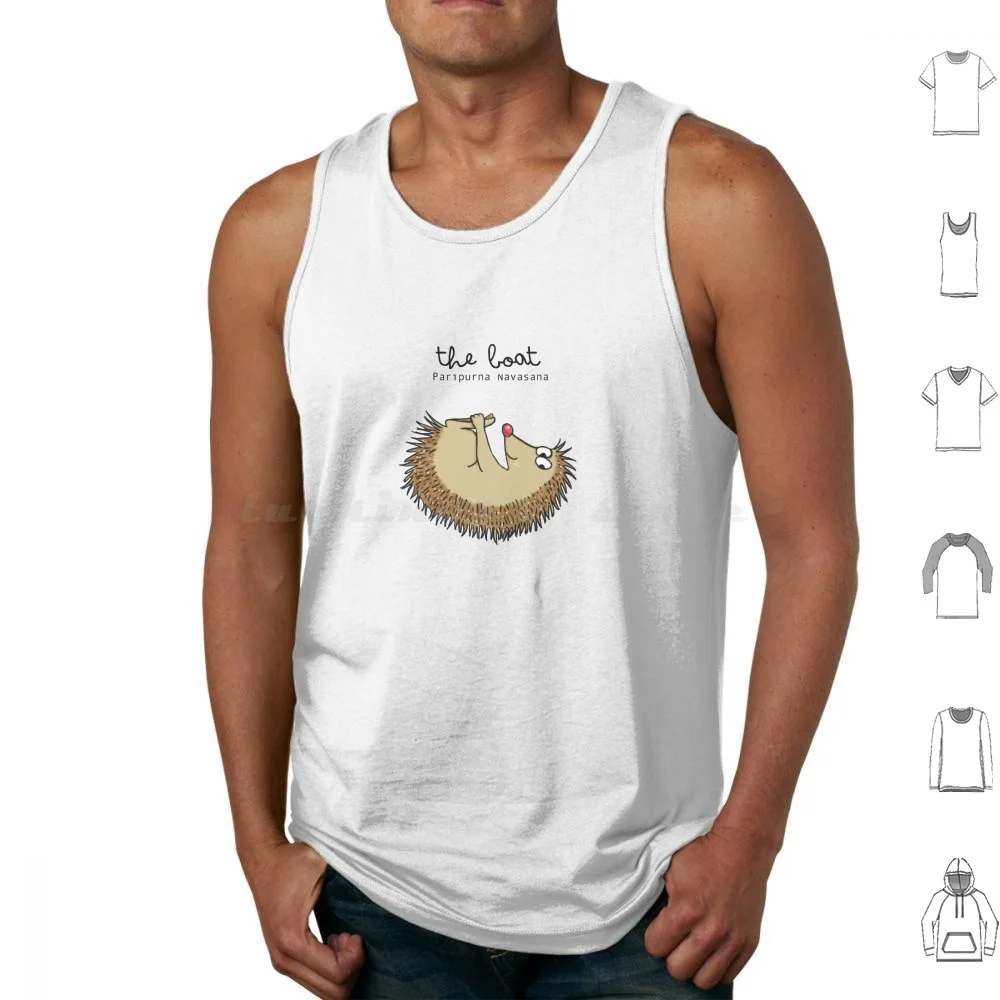 Yoga Hedgehog Canotte Stampa Cotone Riccio Yoga Asana Yoga Pose Animal Yoga Animal Yoga Pose Yogi Namaste Fun Kids