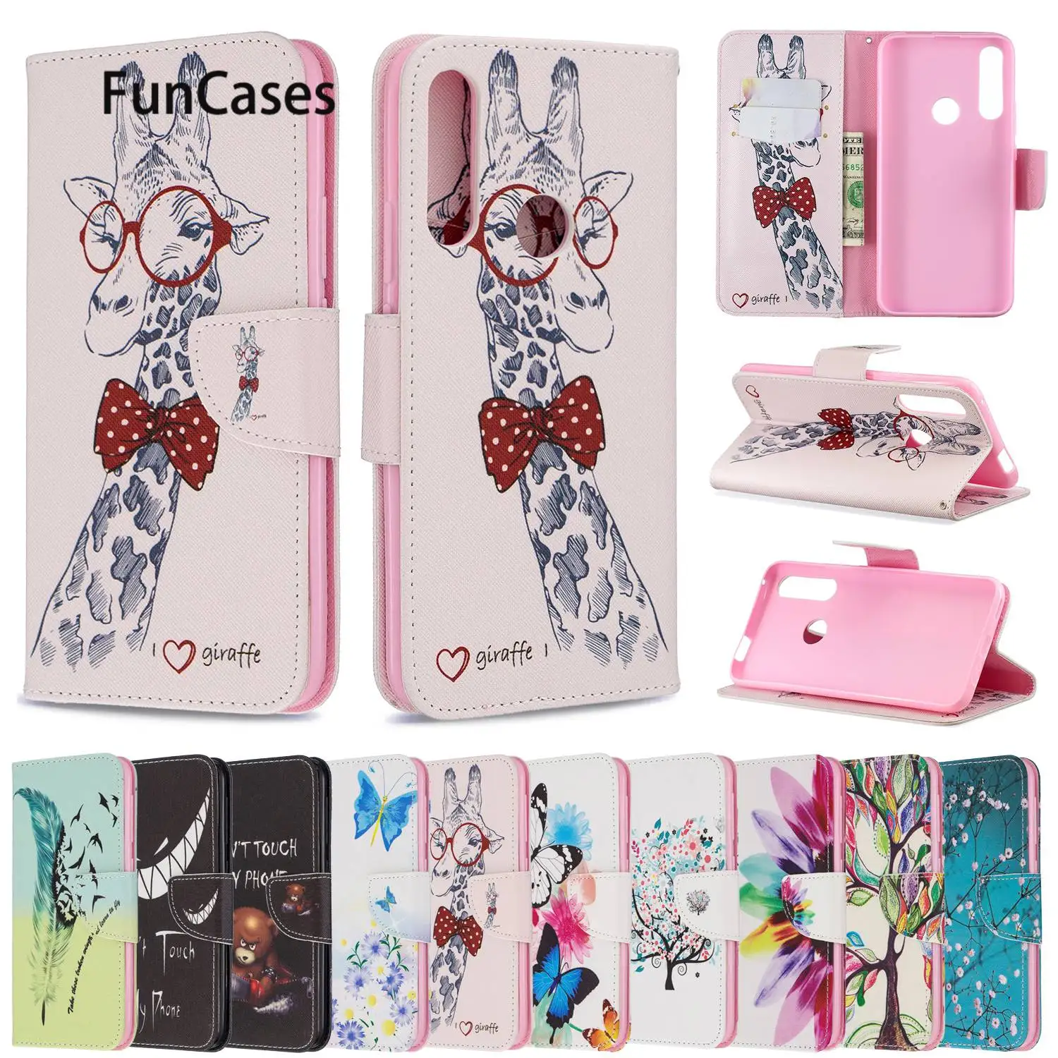 Piccolo Orso Posteriore Coperture Custodie Per Estojo Huawei Y9 Prime 2019 Cellulare Telefoon Sfor Huawei Telefon P Smart Z Portafoglio Caso Di Vibraz