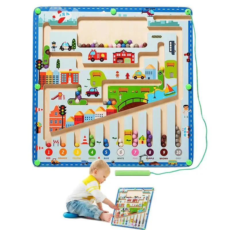 Scacchiera Magnetica Fun Magnetic Flying Chess Bead Maze Toy Driving Beads Maze On Board Game Handcraft Educativo Portatile