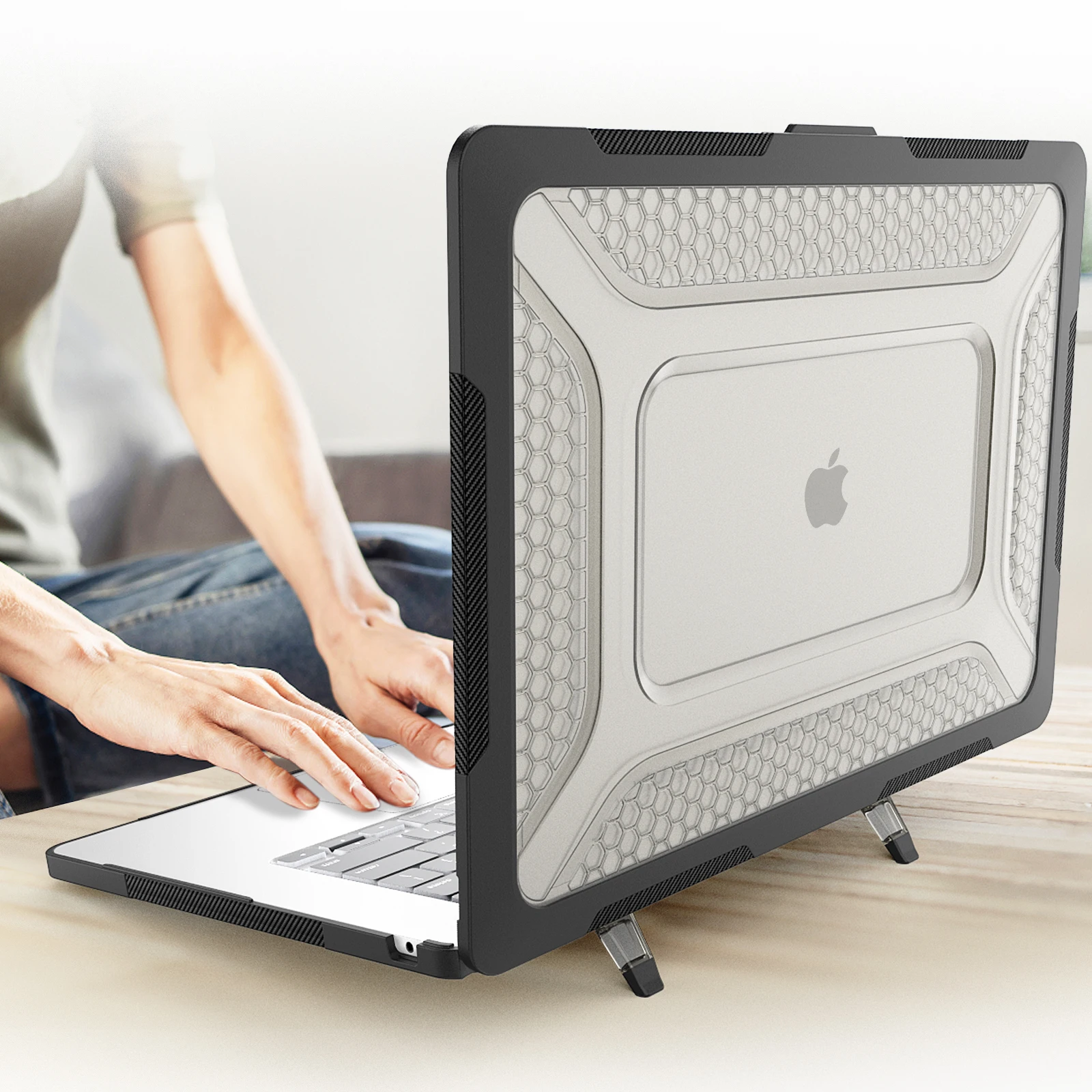 2023 Per Macbook M2 Air 15 Custodia Per Macbook Air 15 Pollici Funda Macbook Air M2 A2941 Staffa Invisibile Shell