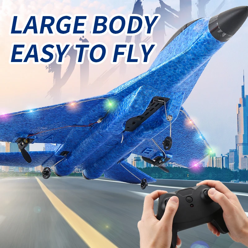 Aerei Rc Aerei Telecomandati Aliante 2.4G, 2 Canali Rc Aereo, Facile Da Volare Telecomando Fighter Rc Aircraft Gyro Kid
