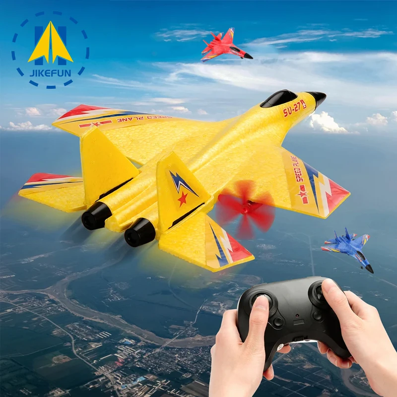 Rc Aircraft Su27 Plane 2.4G Radio Control Aliante Remote Controlled Fighter Plane Foam Airplane Model Toys For Children Boys