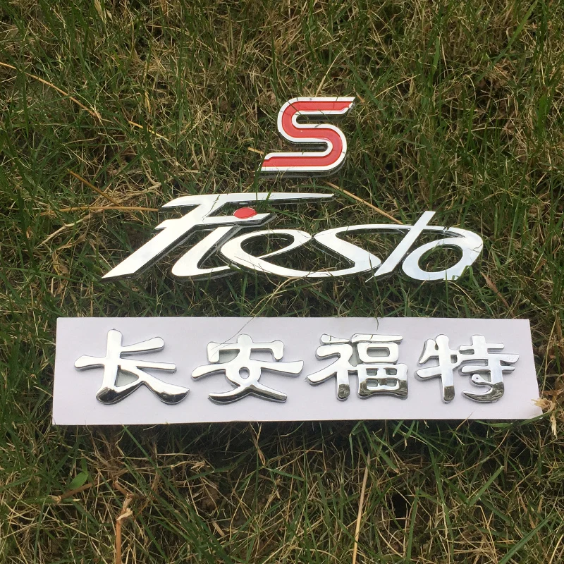 Per Ford Fiesta Tronco Posteriore Cinese Inglese Lettera Logo Tronco Adesivo 1 Pz