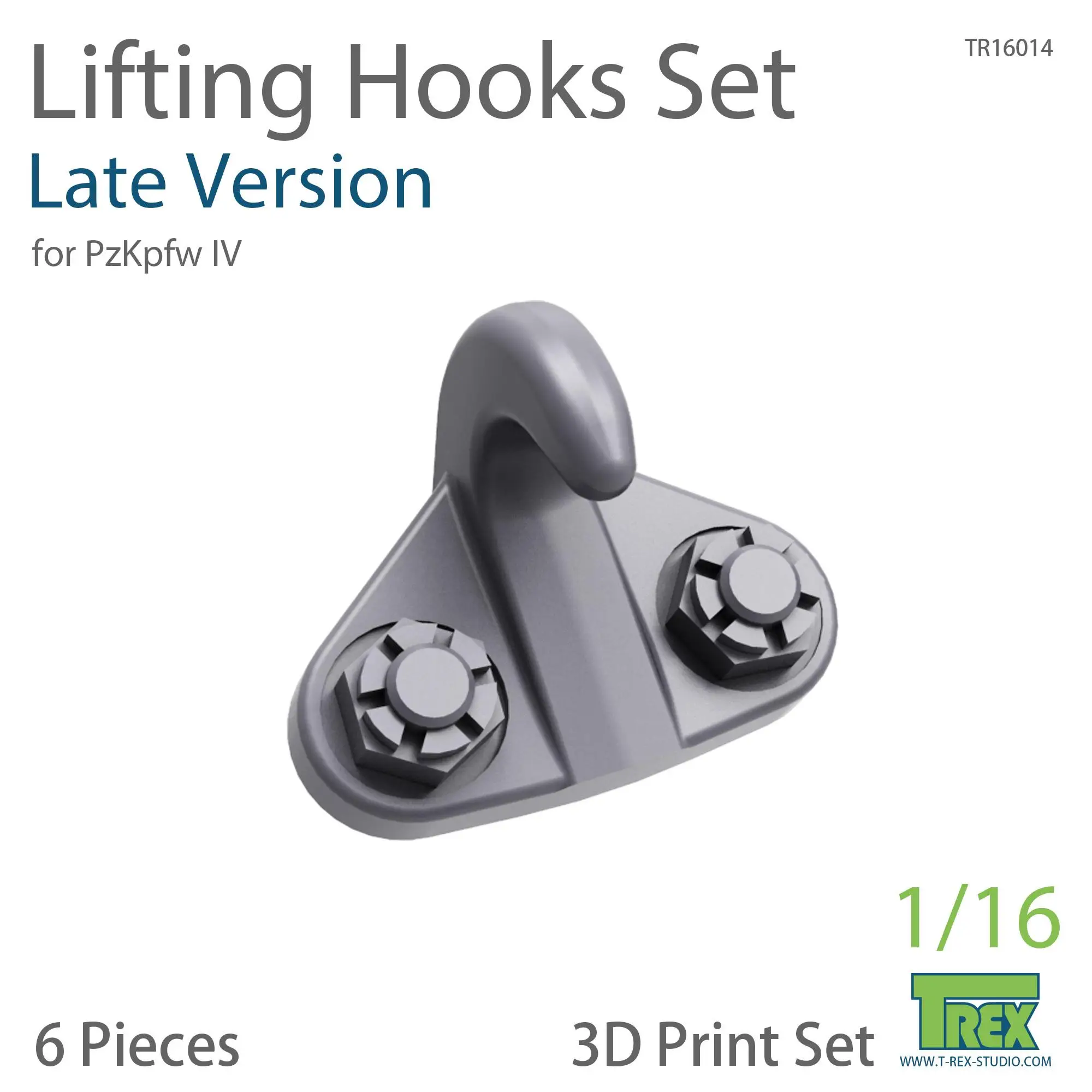 T-Rex 16014 1/16 Lifting Hooks Set (Late Version) For Pzkpfw Iv