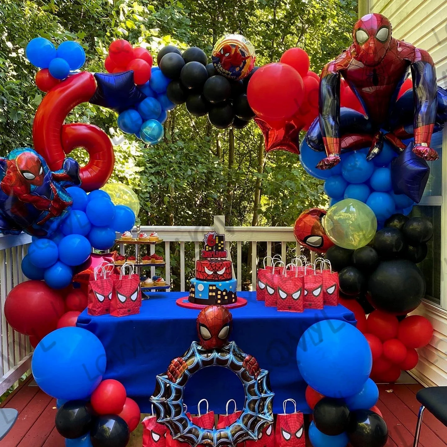 96 Pz Spiderman Foil Balloon Arch Garland Kit Superhero Air Globos Festa Di Compleanno Baby Shower Decorazione Ragazzi Giocattolo Forniture Regalo