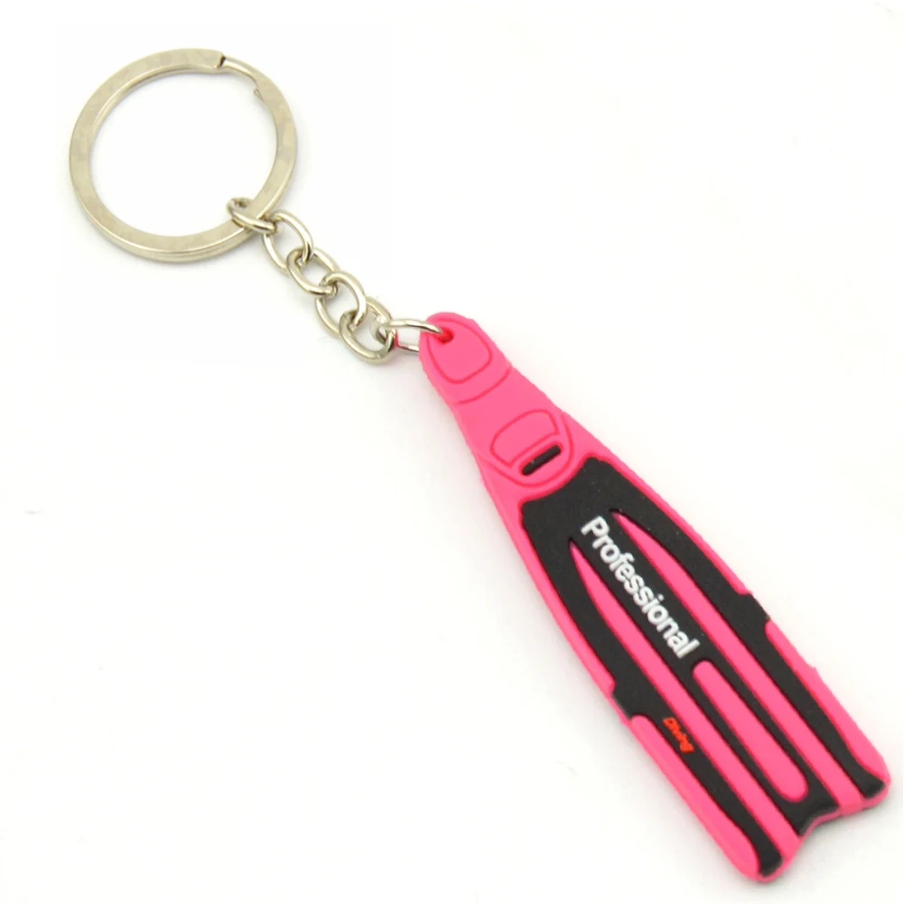 Parte Portachiavi Fin Key Flipper Funzionale Diver Diving Diving Regalo Portachiavi Portachiavi Tema Oceano Scuba