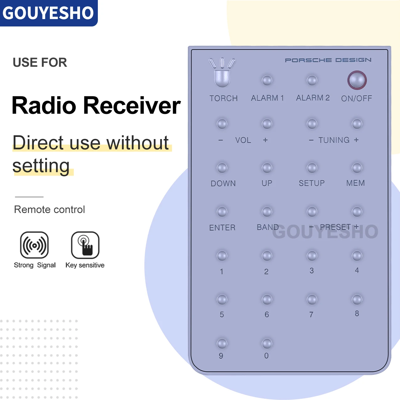 Nuovo Telecomando Per Ricevitore Radio A Onde Corte Da Tavolo Eton Porsche Design P7131