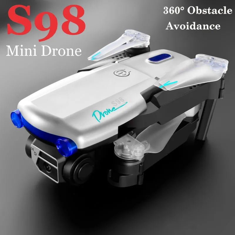 S98 Mini Drone 4K Fotocamera Professionale Hd 360 ° Evitamento Ostacoli Posizionamento Del Flusso Ottico Quadcopter Pieghevole Rc Dron Giocattoli Per 
