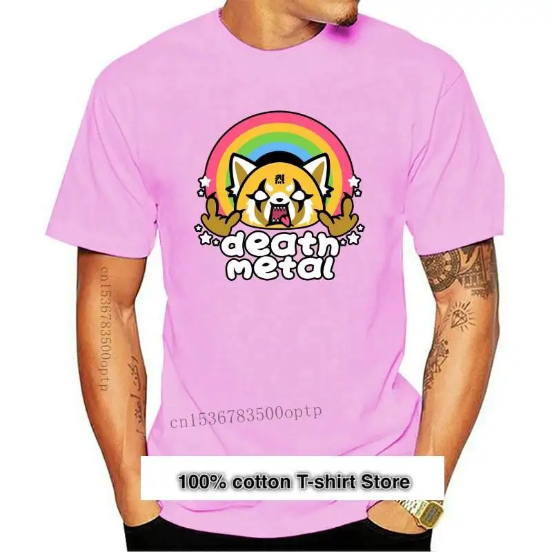 Retsuko-Camisetas De Manga Corta Para Hombre, Ropa 100% De Algodon, De Death Metal, Aggraffo, Agressive, Talla Grande, Novedad