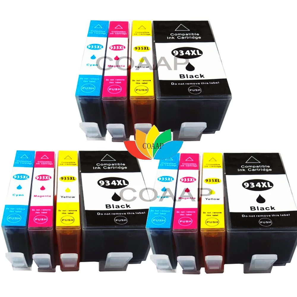 12 Scheggiato Cartucce Di Inchiostro Compatibili Per Hp Officejet Pro 6230 6830 6835 Sostituire Hp 934Xl 935Xl