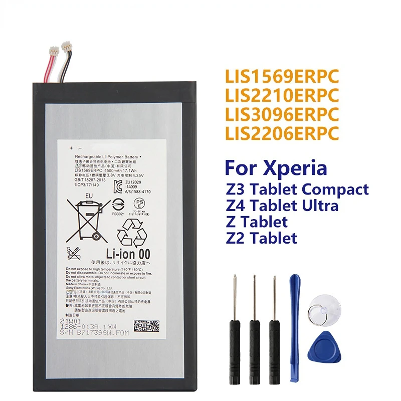 Batteria Di Ricambio Lis1569Erpc Per Sony Xperia Z3 Tablet Z4 Tablet Ultra Sgp712 Sgp771 Tablet Z Tablet Tablet Z2 Sgp541Cn
