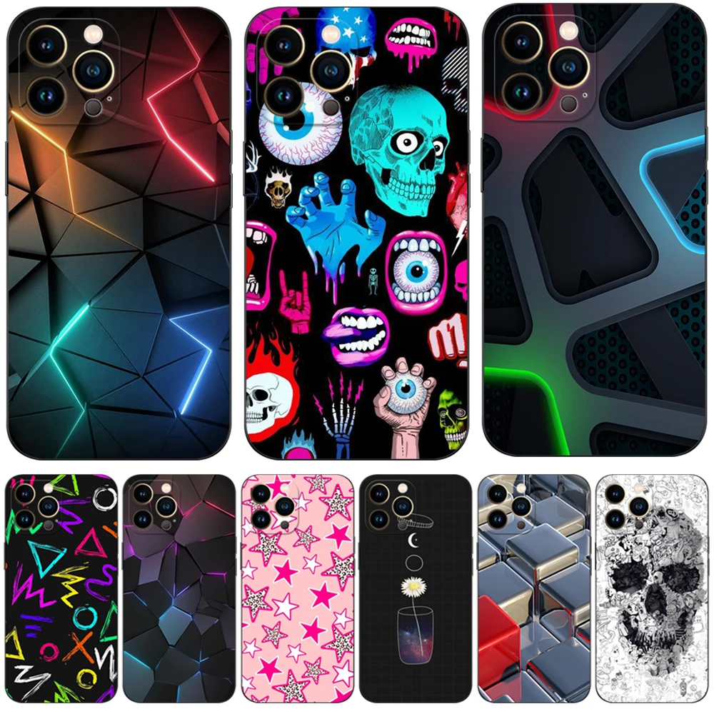 Per Iphone 13 Custodia Per Iphone 13 Mini Iphone 13 Pro Max Custodia Iphone 13 Iphone 13Pro 13Pro Custodia In Tpu Nero Astratta