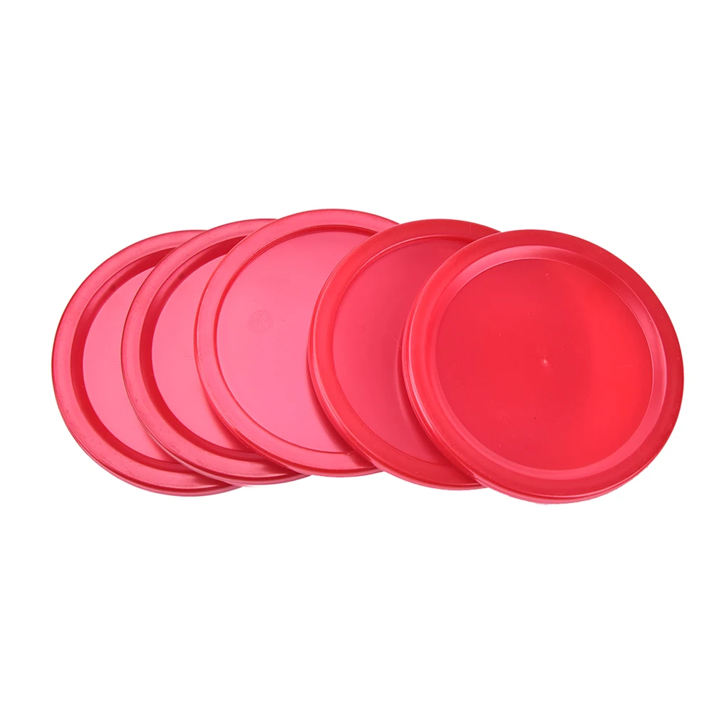 Nuovo Caldo! 5 Pezzi Air Hockey Pucks 2 "Puck Bambini Red Air Hockey Table Mini Pucks 50Mm