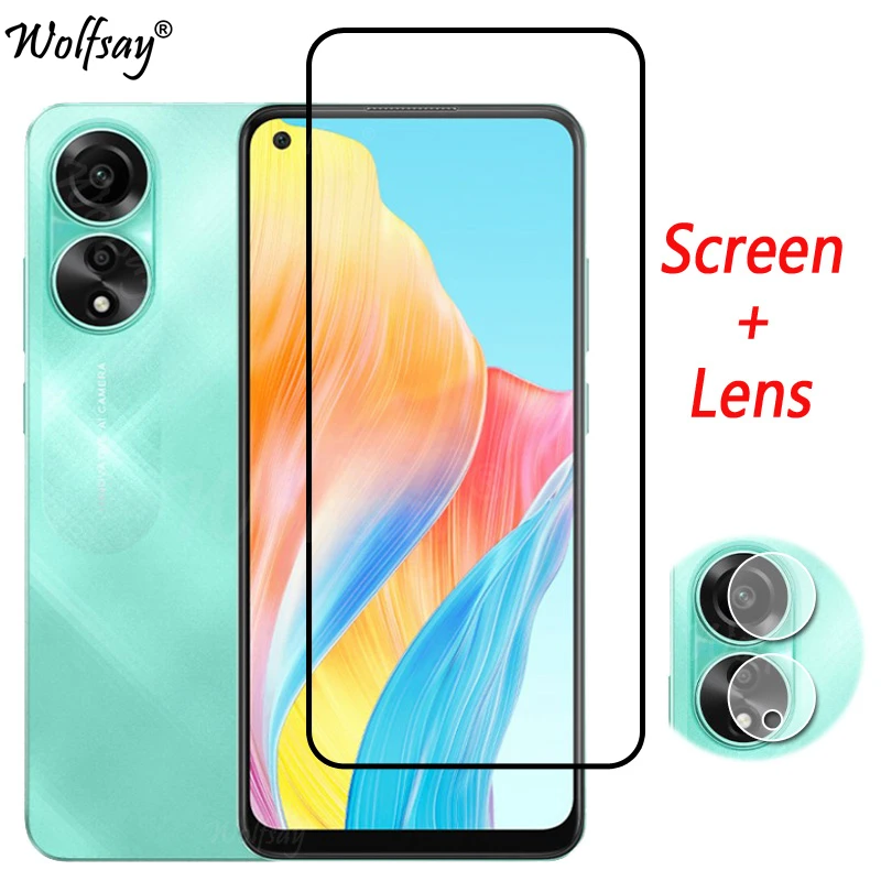 Full Cover Whole Glue Vetro Temperato Per Oppo A78 4G Screen Protector Oppo A78 4G Vetro Per Fotocamera Per Oppo A78 4G Vetro 6.43 Pollici