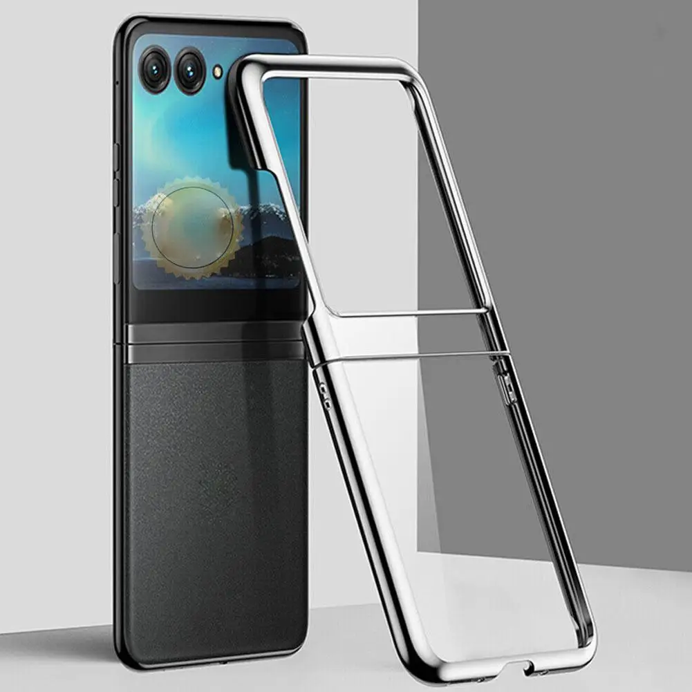Per Motorola Razr 40 Ultra Case Slim Hard Cover Per Moto 40 Ultra 2023 Case Luxury Galvanotecnica Trasparente Pieghevole Antiurto