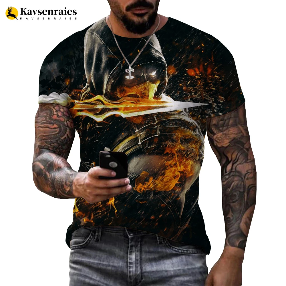 Maglietta Estiva 3D Mortal Kombat 11 Maglietta Popolare Per Ragazzi Maglietta Classica Morbida Harajuku Mortal Kombat Di Alta Qualità 6Xl