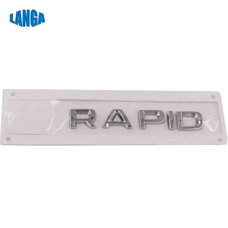 32D853675 Per Skoda Rapid 2013 Iscrizione 3D Adesivo Auto Rapid Posteriore Logo Decal Badge Chrome Emblem