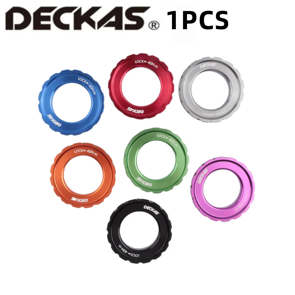 Dekas Center Lock Rotore Per Mtb Mountain Bicycle Middle Lock Cover Barrel Shaft Nero Rosso Arancione Verde Blu Viola Grigio 1 Pz