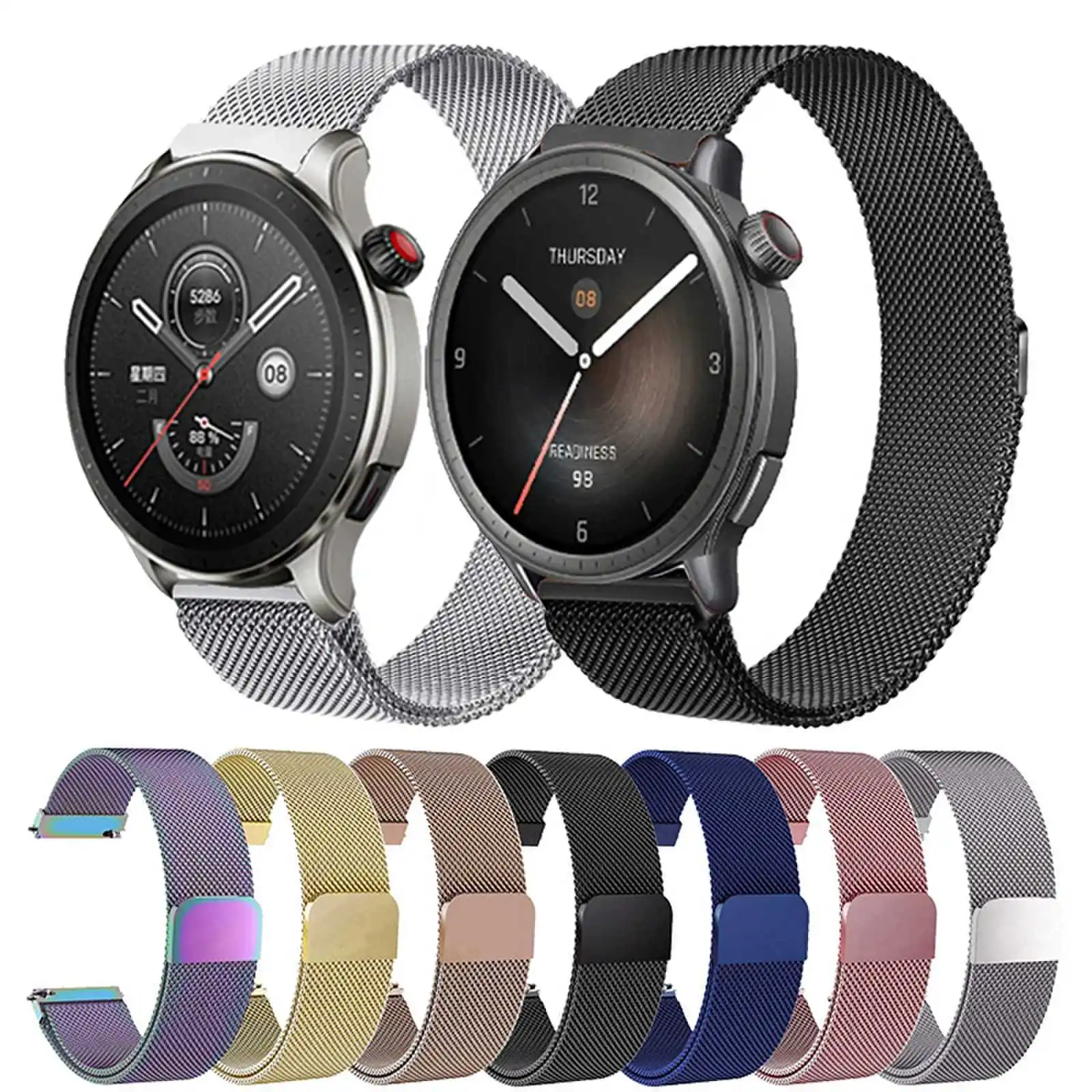 Cinturino Ad Anello Magnetico Da 22Mm Per Cinturino Intelligente Amazfit Balance Per Cinturino Amazfit Balance Per Bracciale In Metallo Amazfit Gtr 4 