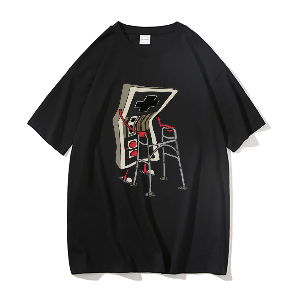 Old School Video Game T Shirt Arcade 80S Retro Designer Graphic Female T-Shirts Mens Streetwear Cotton Vintage Oversize Tshirt